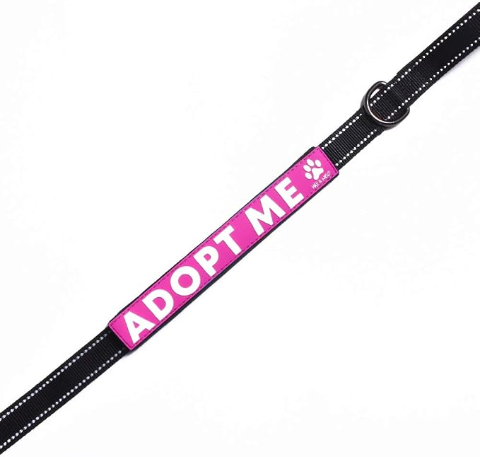 Max and Neo Leash Sleeves Adopt ME - We Donate 1 for 1 to Dog Rescues for Every Product Sold (Pink/Double)