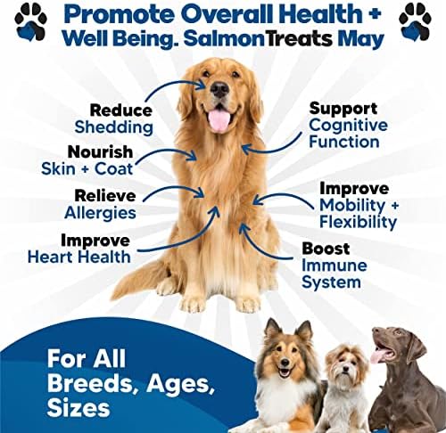 Salmon Oil for Dogs 120 Ct - Skin and Coat Supplement, Itch and Shedding