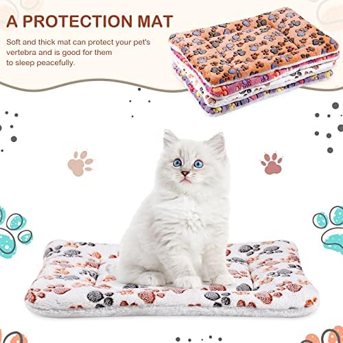 Tuanse 4 Pack Soft Pet Bed Mat Small Dog Crate Fleece