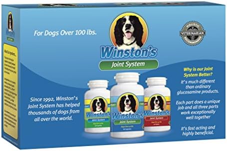 Winston Joint System - for Large Dogs Over 100 Pounds - 100% Natural Whole Food Supplement System for Arthritis, Hip Dysplasia and Joint + Pain Relief - One Month Supply - Since 1992
