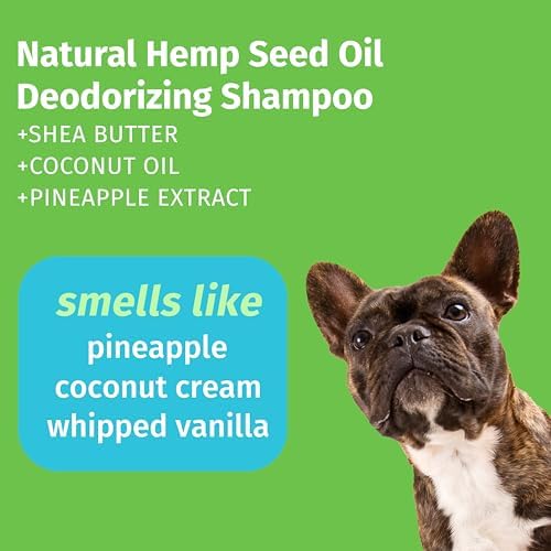 Hempz New Pet Shampoo, Scent, Tropical Pineapple Coconut, 17 oz. | Botanical formula cleanses while helping add fullness and shine