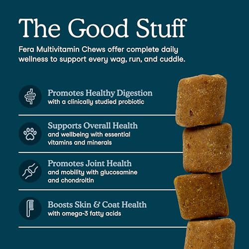 Fera Pets Dog Multivitamin Chews with Probiotics, 30 Chews