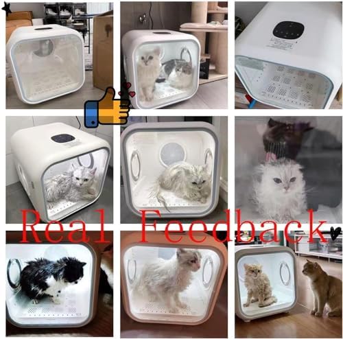 Fully Automatic Pet Cat Hair Drying Box,Constant Temperature Cat Hair Dryer Dog Hair Dryer,Fast Drying Transparent Window Over Temperature Protection