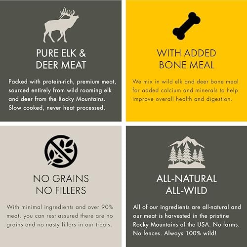 MOUNTAIN WILD Training Treats for Dogs - Wild Elk & Venison - 4oz, 2 Bags