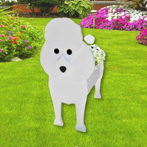 Poodle Dog Planter Pots, Animal Shaped Flower Pot