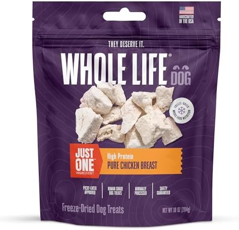 Whole Life Just One Chicken Freeze-Dried Dog Treats - 10 oz