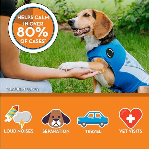 ThunderShirt Breeze for Dogs Calming Anxiety Vest, Small, Small, Blue