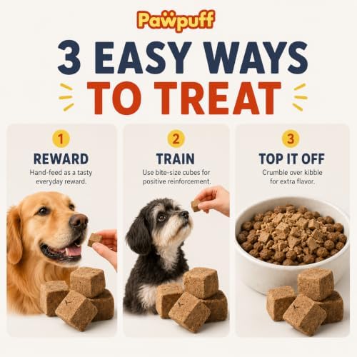 Freeze‑Dried Beef Liver Granules, Single Ingredient Pet Treats for Dogs & Cats, 2.1 oz, Training Reward & Food Topper
