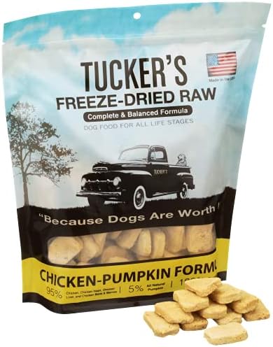 Tucker's Raw Frozen Freeze Dried Raw Dog Food, Chicken & Pumpkin Formula 14oz