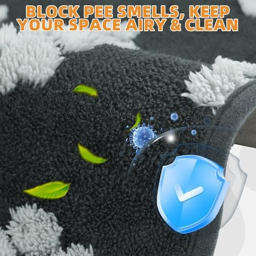 KOOLTAIL Washable & Waterproof Dog Whelping Pad for Large Dogs, 72x72in Super Absorbent & Soft Warm Plush Puppy Pads Potty Training, Quick Dry Reusable Pet Mats for Whelping Box Supplies,Playpen,Crate