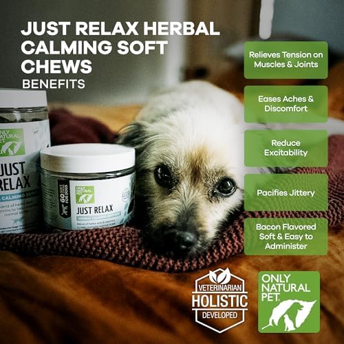 Only Natural Pet, Just Relax Herbal Calming Soft Chews for Dogs, 60 Soft Chews