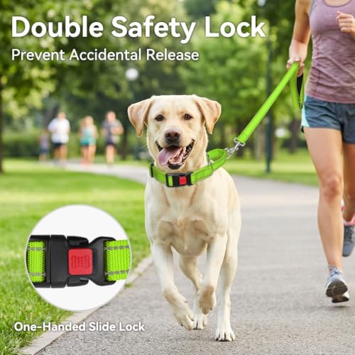 Joytale Martingale Collar for Dogs, Escape Proof No Pull, Green, M