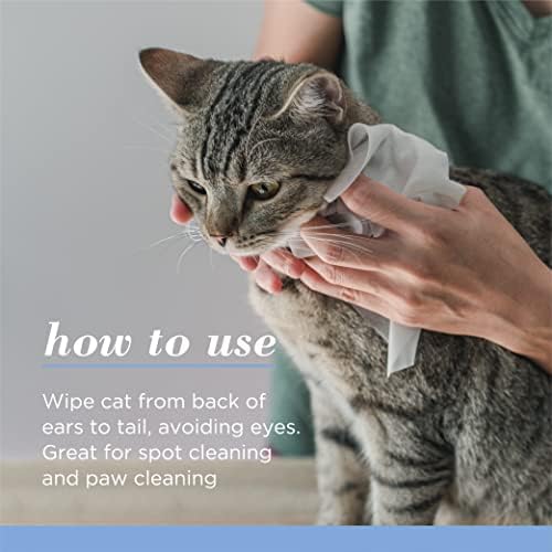 Burts Bees for Pets Kitten Grooming Wipes with Buttermilk, 50 Count