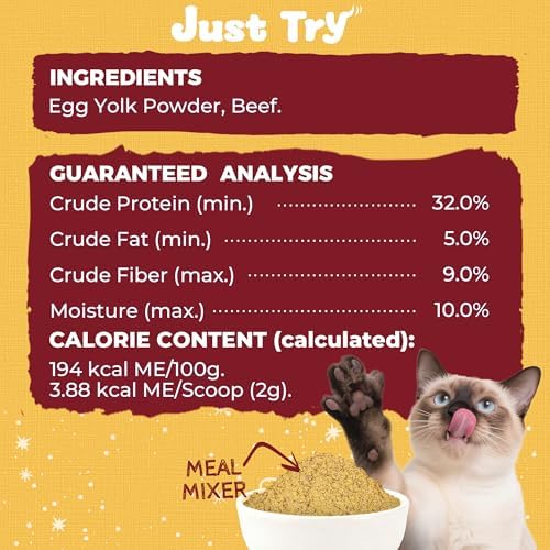 Just Try Beef Egg Yolk Cats & Dogs Food Toppers, 4.23 oz