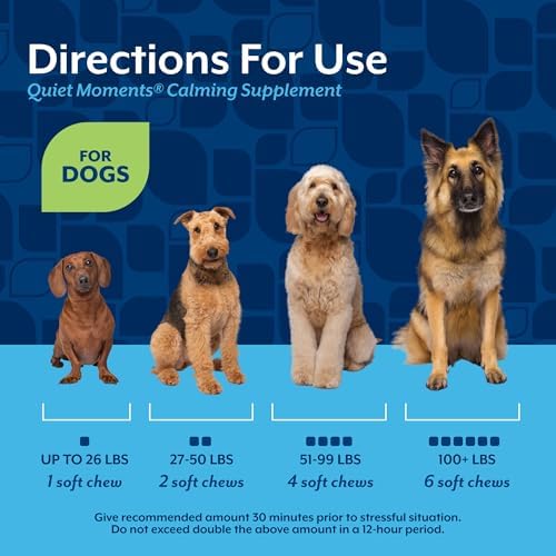 NaturVet Quiet Moments Calming with Melatonin Dog Supplement, 180-Pack, 180 Count