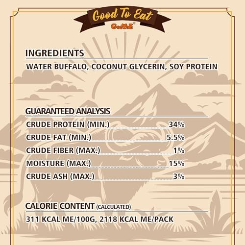 Gootoe Natural Buffalo Dog Treats, Bone Shaped, 1.5 lb