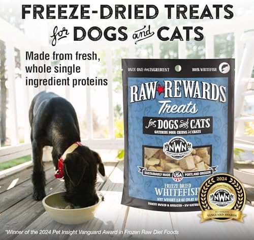 Northwest Naturals Raw Rewards Freeze-Dried Whitefish Treats for Dogs and Cats - 2.5 oz