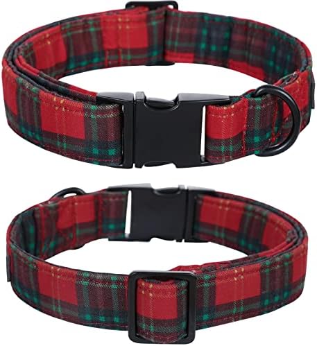 Lionet Paws Christmas Dog Collar with Sailor Bow, Bowtie for Dogs, Adjustable Comfortable Dog Collar Girl, XL, Neck 16-26 in