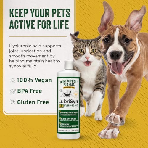 LubriSyn HA Hip & Joint Supplement Plus MSM for Dogs & Cats, 32 oz