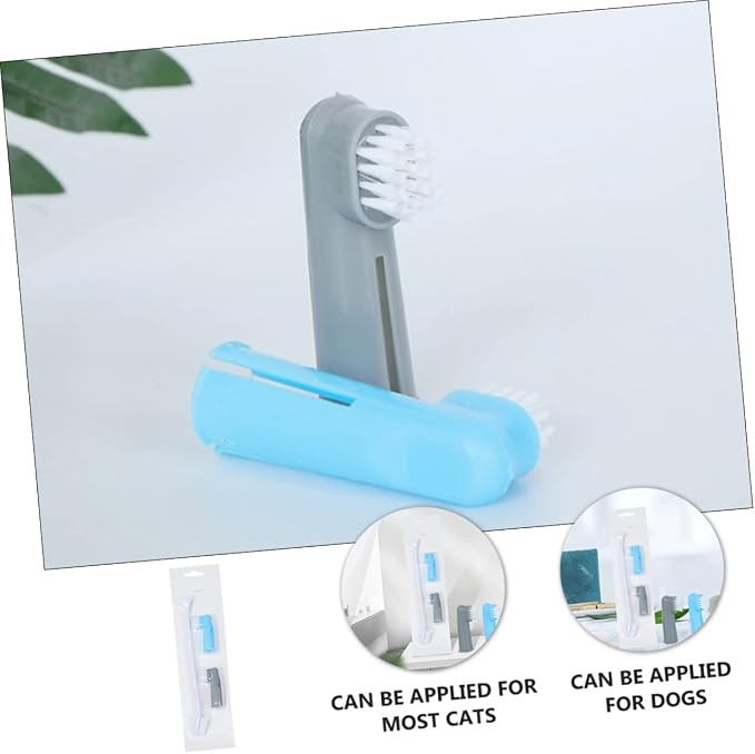 Hemoton 3pcs Pet Toothbrush Professional Dog and Cat Teeth Cleaning Kit Finger Brushes for Gentle Oral Care and Safe for Gums and Teeth