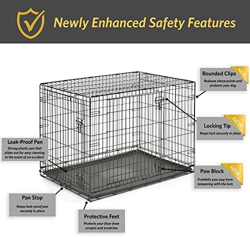 New World by Midwest 42-Inch Double Door Crate, for Large Breeds, 71-90 lbs