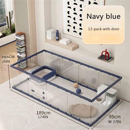Acrylic Puppy Playpen, Safety Non-Slip Pet Gate, DIY Shape Combination for Indoor Use, Secure Transparent Dog Fence, 14-Piece Set