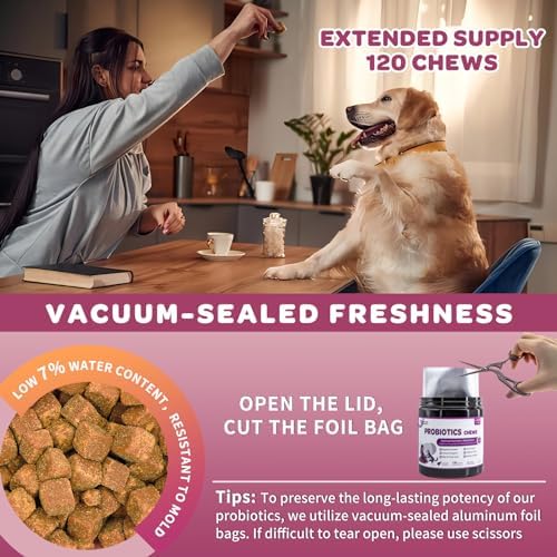 NATURE TARGET Glucosamine for Dogs Powder, Probiotics for Dogs Soft Chews