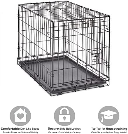 New World by Midwest 30-Inch Single Door Crate, Medium Breeds, 21-40 lbs