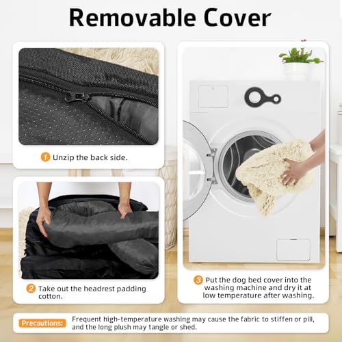 Calming Dog Bed Furniture Protector Mat, XS, 31"x23.5"x5", Beige