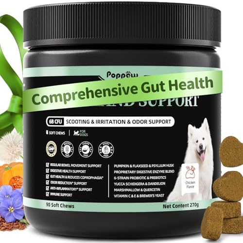 Dog Probiotics & Digestive – Pumpkin Fiber Chews for Gut Health - Chicken Flavor