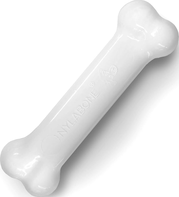 Nylabone Power Chew Original Bone Dog Chew Toy, Chicken Flavor, Medium | Durable, discourages destructive chewing, long lasting, flavor throughout, keeps dogs busy, for dogs up to 35 pounds