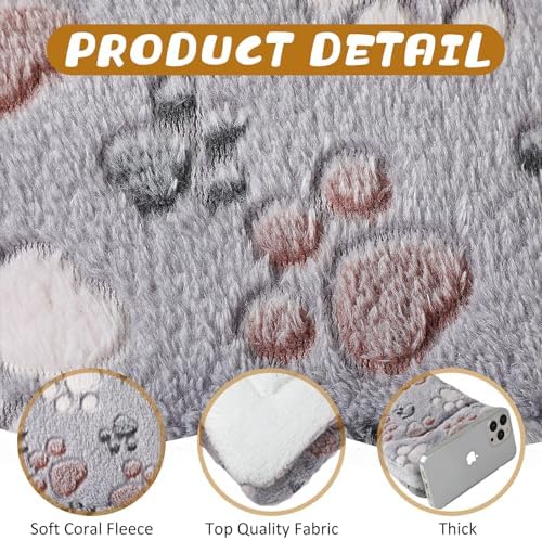 Tuanse 4 Pack Soft Pet Bed Mat Small Dog Crate Fleece