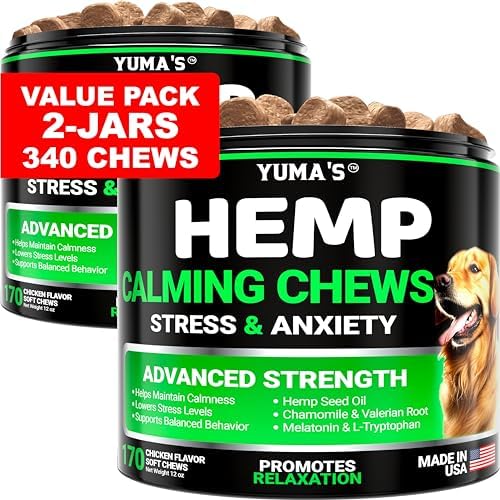 (2 Pack) Hemp Calming Chews for Dogs, 2-Pack, 340 Ct