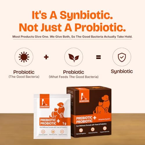Probiotics for Dogs & Cats | 30 Sachets | Synbiotic Powder, 9.2 Billion CFU, 12 Strains with Prebiotics, Digestive Enzymes & S. boulardii | Gut Health, Diarrhea & Immune Support