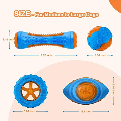 Dog Squeaky Toys Pack, Pool Toys, Floating, 4Pcs