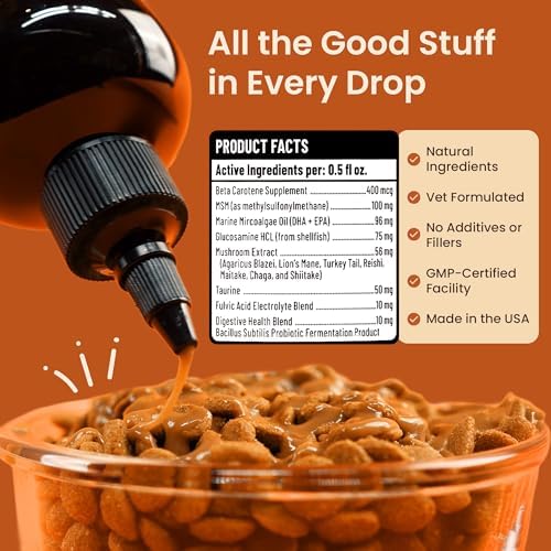 Dog Food Toppers for Dry Food - Savory Roasted Beef Wet Dog Food Topper with Glucosamine, MSM, Beef Bone Broth & Probiotics for Picky Eaters - Hip, Joint & Skin Support, 16 oz