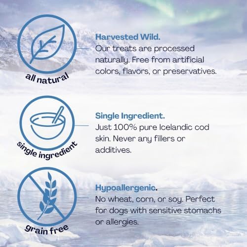 Whole Dried Herring Dog Treats, Single Ingredient Wild-Caught Icelandic Fish, High Protein Omega-3 Rich Grain-Free Natural Dog Treats, 2.5 Oz