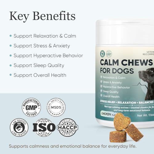 Calming Chews for Dogs 200ct-Dog Calming Chews for Stress & Anxiety Relief, 200-Pack, 200ct