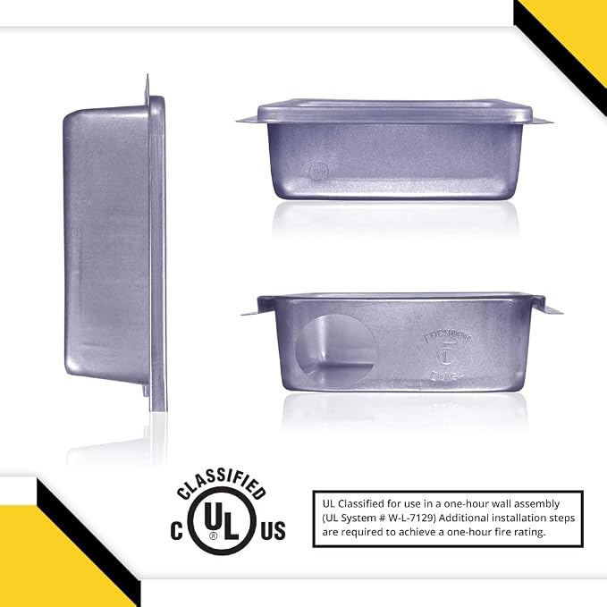 New Construction Dryer Box | Indoor Dryer Vent | Recessed Dryer Vent Box With Gas Port | Dryer Vent | Best Dryer Wall Vent Box Model 4D | Downward Dryer Vent | 2x6 Wall