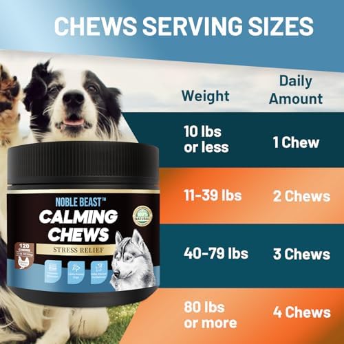 Noble Beast Dog Hemp Calming Chews, Melatonin, 120-Pack, 120 Count