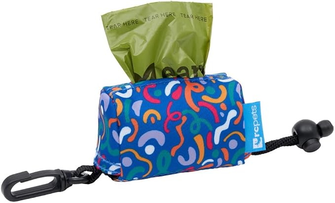 RC Pets P.U.P Bag, Dog Poop Bag Holder with Leash Attachment (Squiggles)