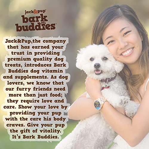 Jack&Pup Dog Joint Supplement Flex-Agility Bark Buddies | Glucosamine Chondroitin for Dogs | Hip and Joint Chews for Dogs (5oz, 60 Ct)