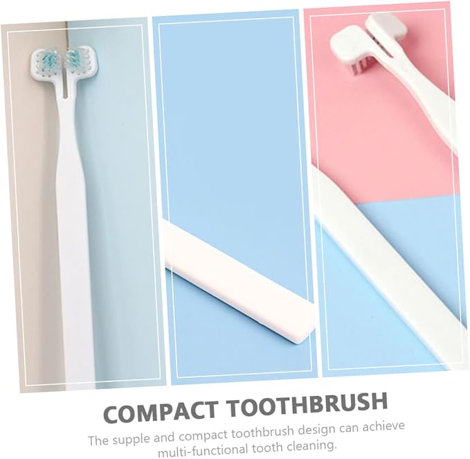 8pcs Household Pet Toothbrush Double Bristle Heads for Comfortable Dog and Cat Oral Care Soft Brush Heads for Deep Pets Teeth
