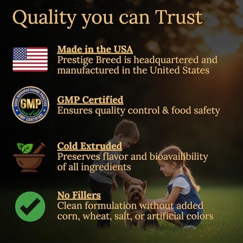 Multivitamins, Balanced Nutrition for Your Yorkie, 90 Count, Made in the USA with Real Bacon