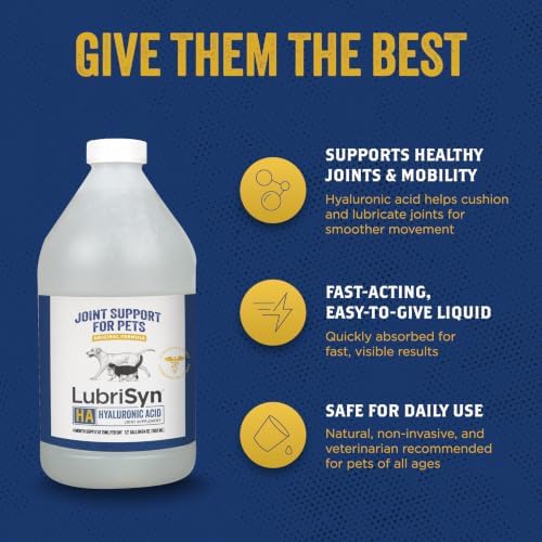 LubriSyn HA Hyaluronic Acid Hip & Joint Supplement for Dogs & Cats, 64 oz