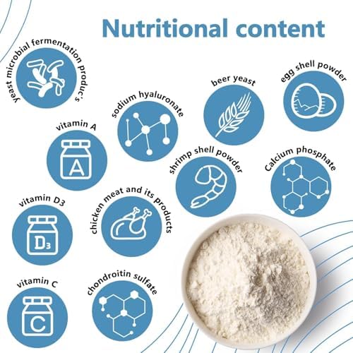 Canine Hip & Joint Supplement 100 g Promotes Cartilage and Bone Health, Enhances Joint Mobility and Flexibility, Enriched with Calcium Phosphate/Chondroitin Sulfate/Vitamins