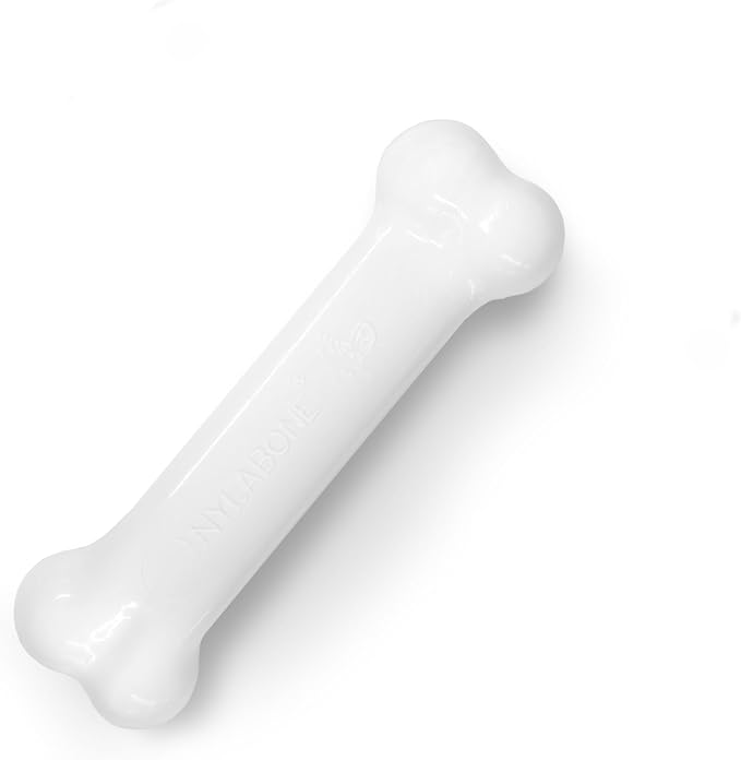 Nylabone Power Chew Classic Bone Chew Toy for Dogs, Durable Dog Toys for Aggressive Chewers, Chicken Flavor, X-Small/Petite - Up to 15 lbs. (1 Count) | Durable, discourages destructive chewing, long lasting, flavor throughout, keeps dogs busy, for dogs...