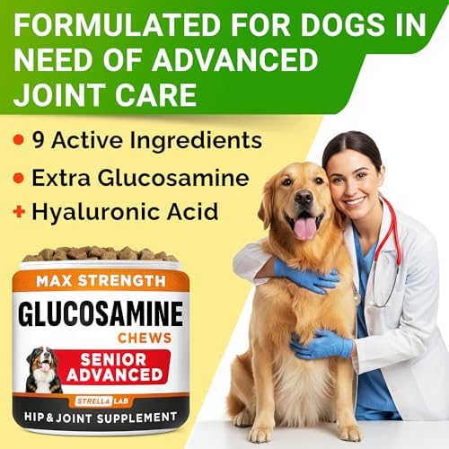 Senior Advanced Glucosamine for Dogs, Chondroitin Hip Joint Supplement Chew