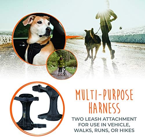Mighty Paw Dog Car Harness, No-Pull Front Leash Attachment, L