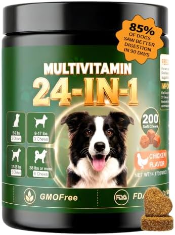 24-in-1 Dog Vitamins and Supplements 90 Ct Daily Multivitamin for Dogs Hip & Joint, Skin, Digestion, Immune